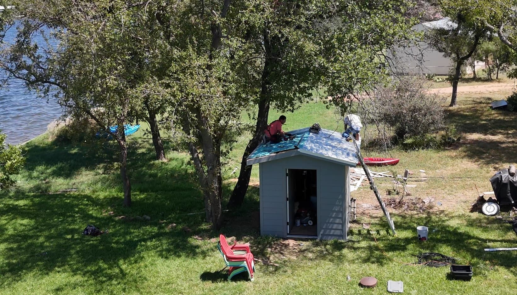 Gallery photos for Double Lock Standing Seam Metal Roof on a Lake Buchanan AirBNB: Image #1