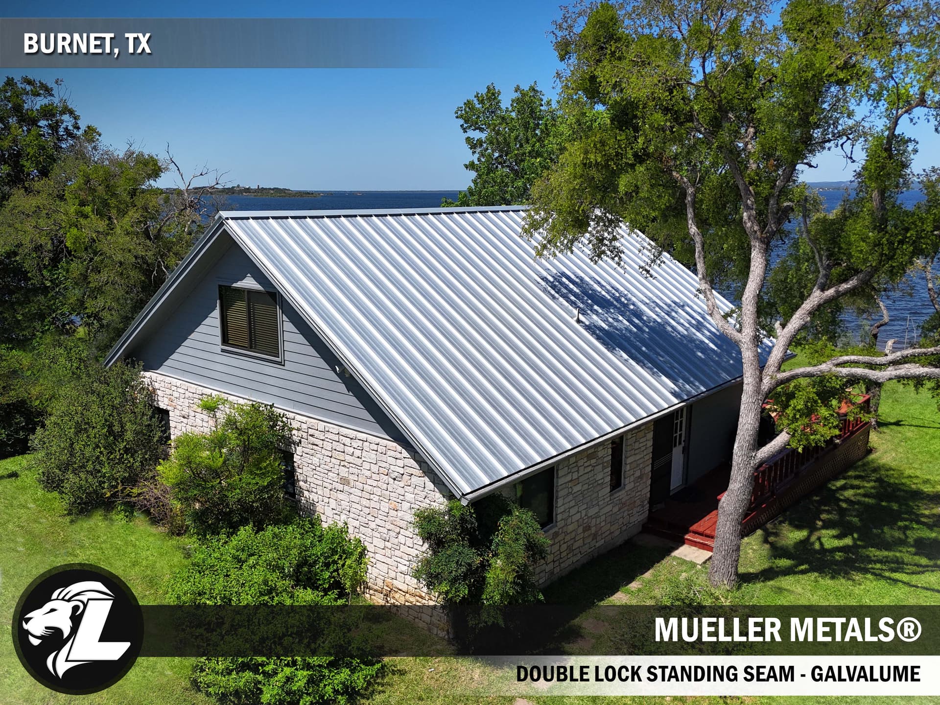 Double Lock Standing Seam Metal Roof on a Lake Buchanan AirBNB image