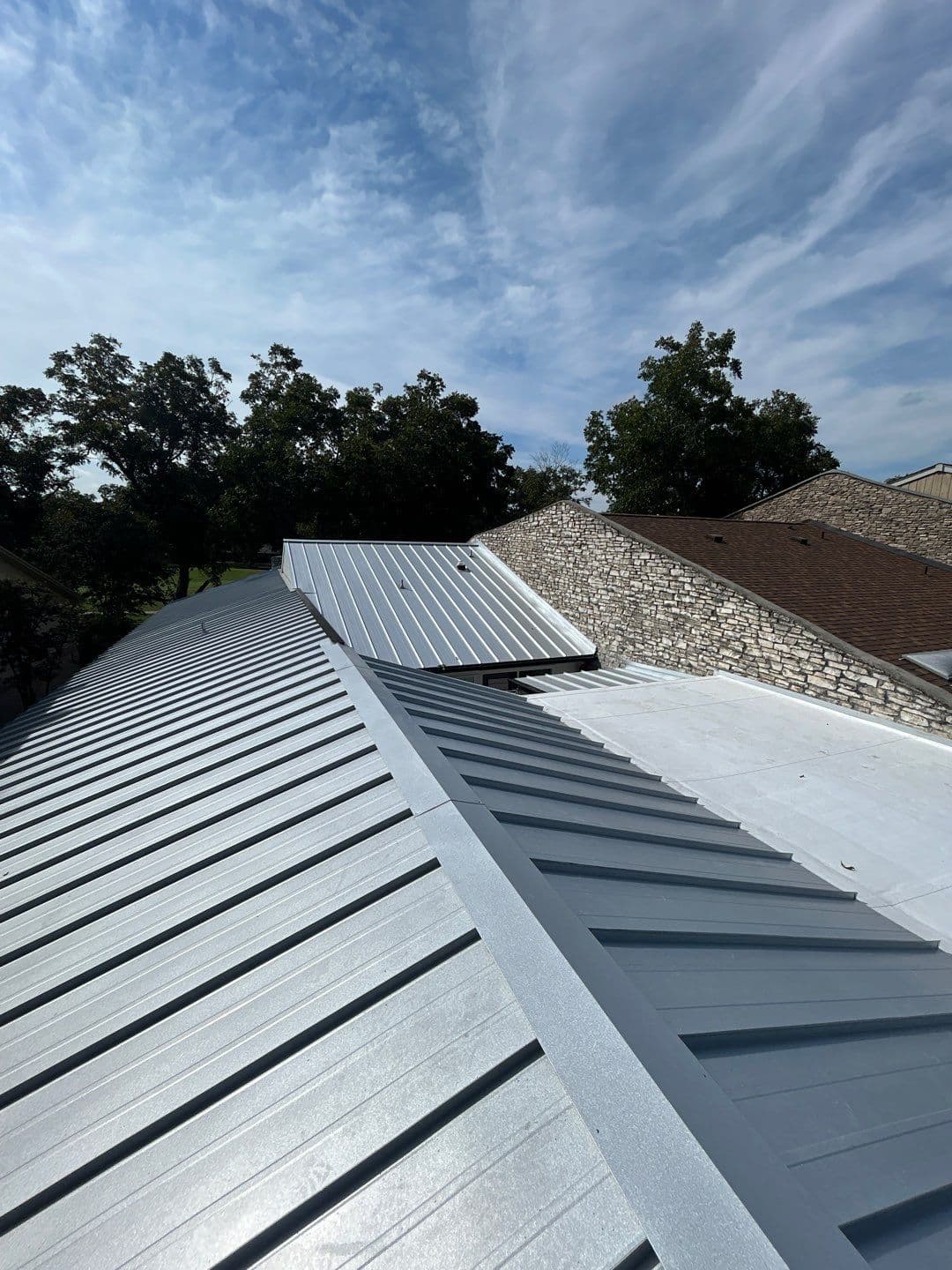 Standing Seam Metal and TPO Combo Roof in Meadowlakes image