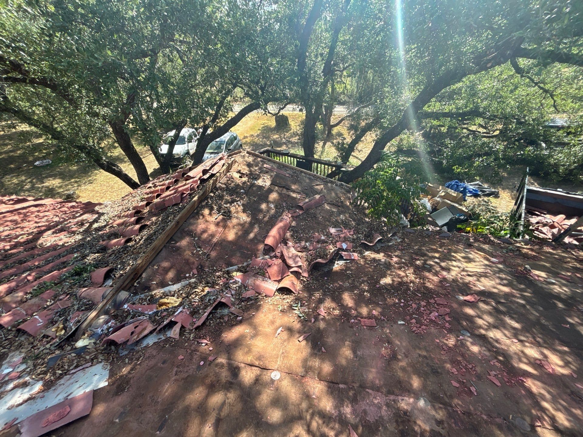 Gallery photos for Aging Tile Roof Replaced with Metal in Spicewood: Image #1